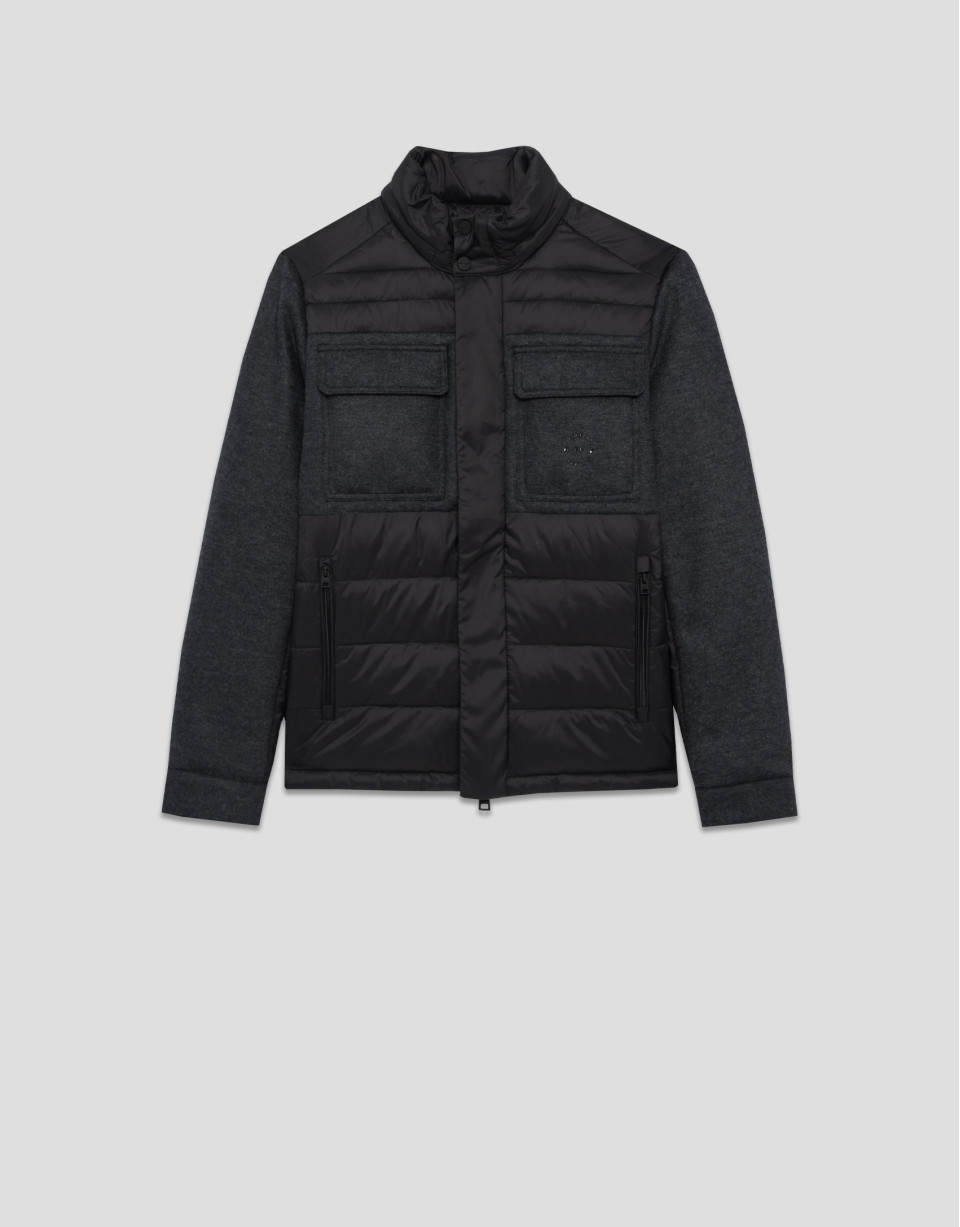 Jacket combined with technical fabric and ... | Roberto Verino