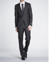 Black microprint suit 