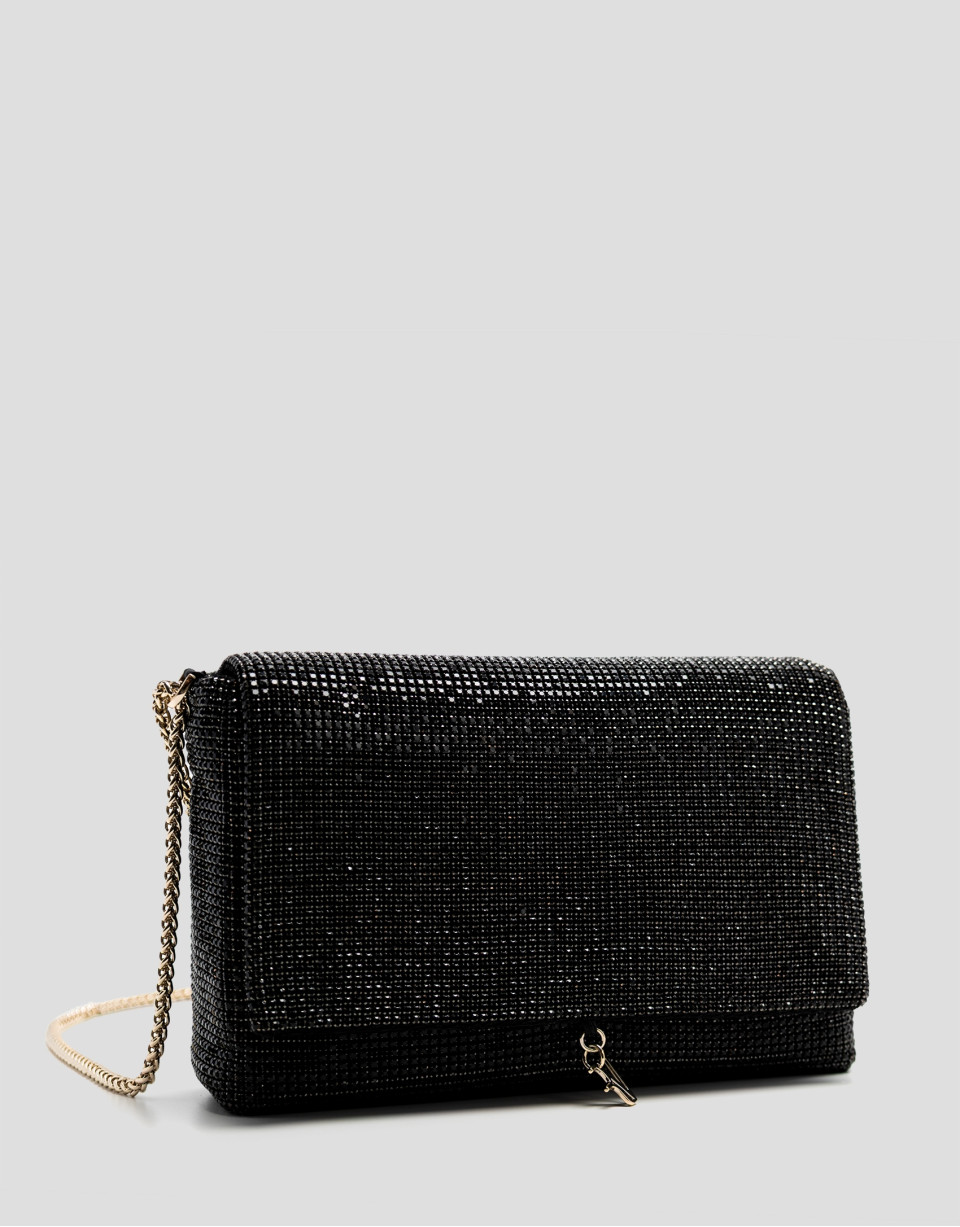 Aretha Maxi Black clutch bag - Woman - SS2026 | Roberto Verino