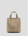 Bolso de mano Hobo Violeta S nailon beige | Roberto Verino