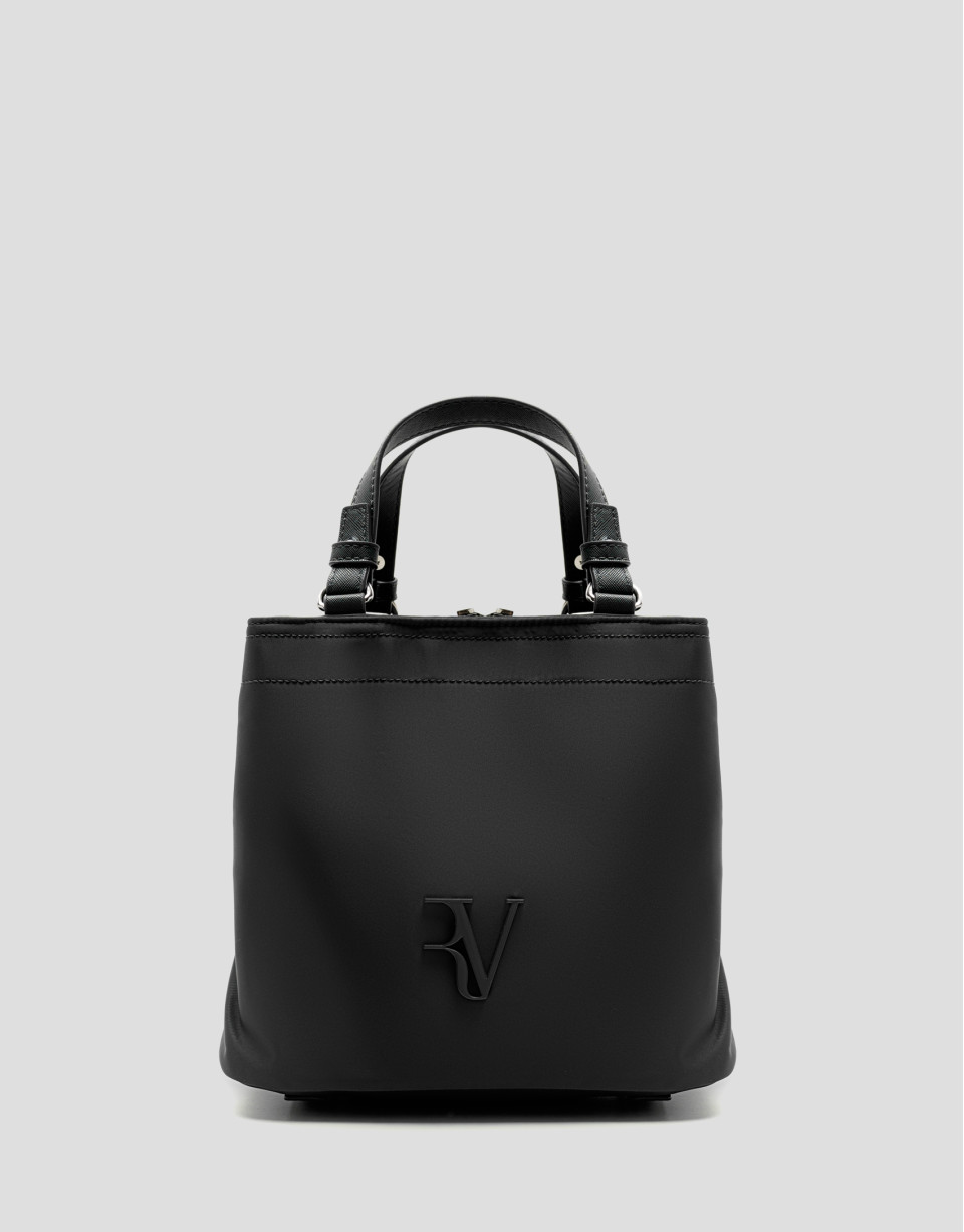 Hobo Violet S handbag in black nylon - Woman | Roberto Verino
