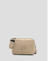 Violeta beige nylon shoulder bag - Woman | Roberto Verino
