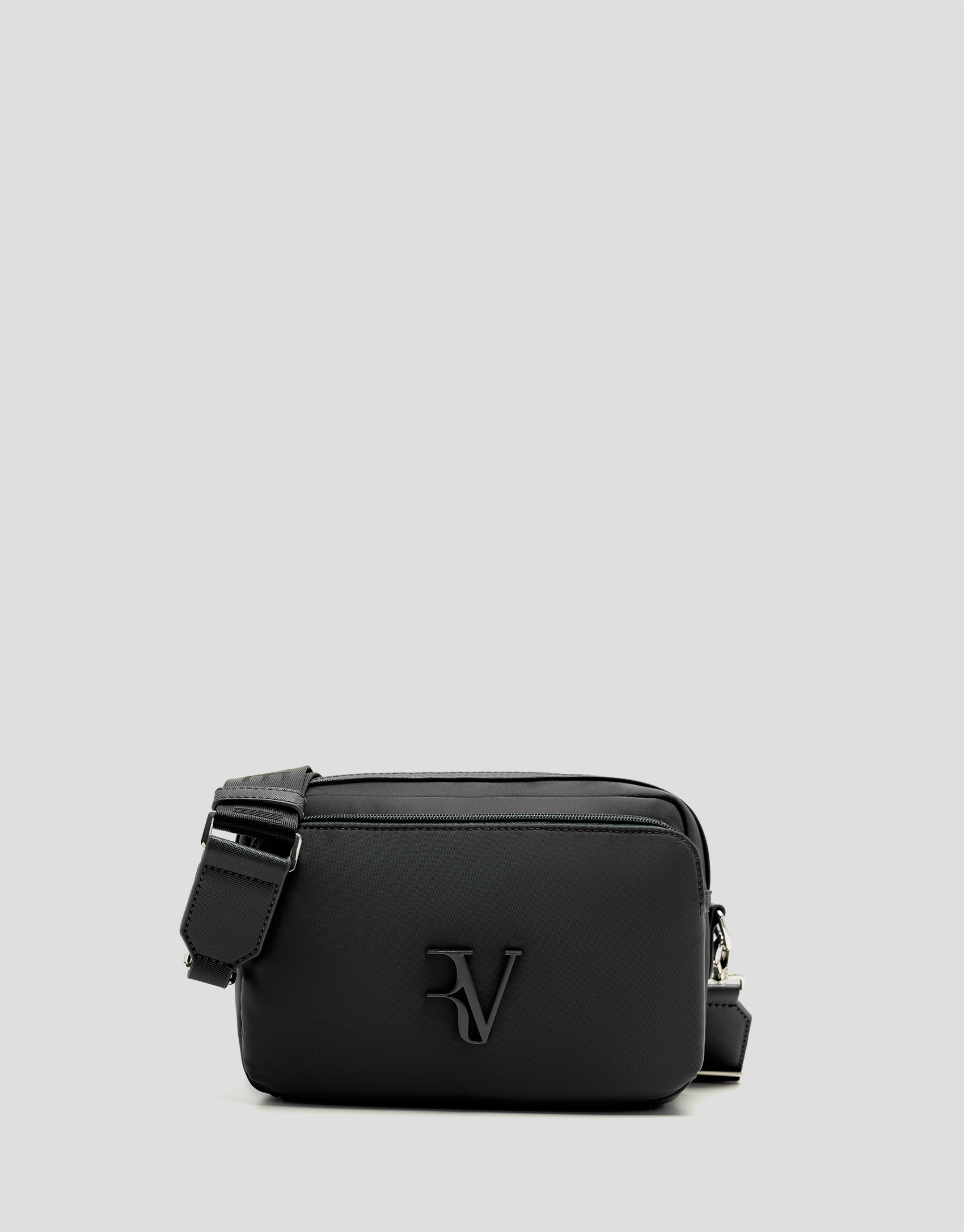 Bolso bandolera Violeta nailon negro - Mujer | Roberto Verino