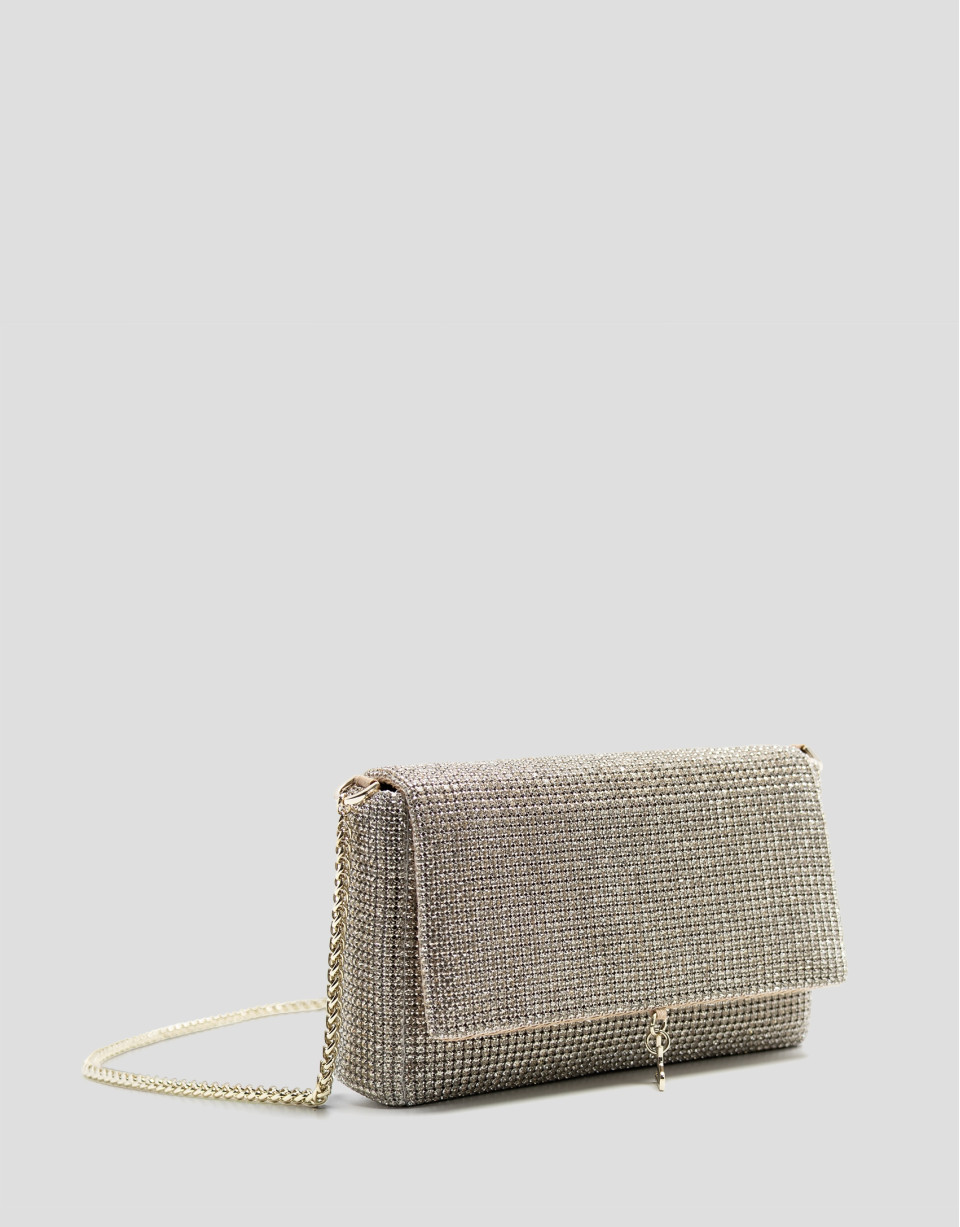 Aretha Mini Gold clutch bag - Woman - SS2026 | Roberto Verino