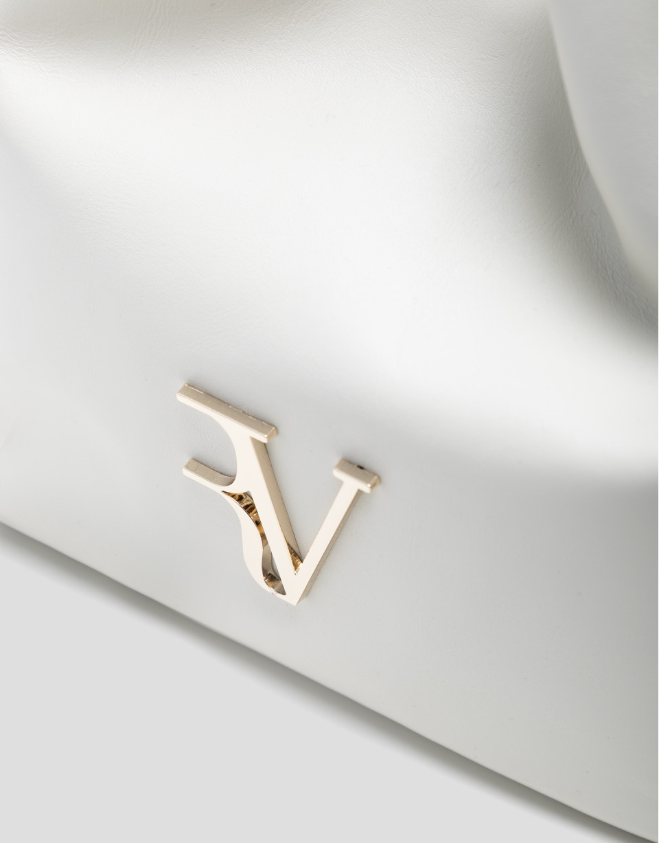 Daniela Midi handbag in ecru leather | Roberto Verino