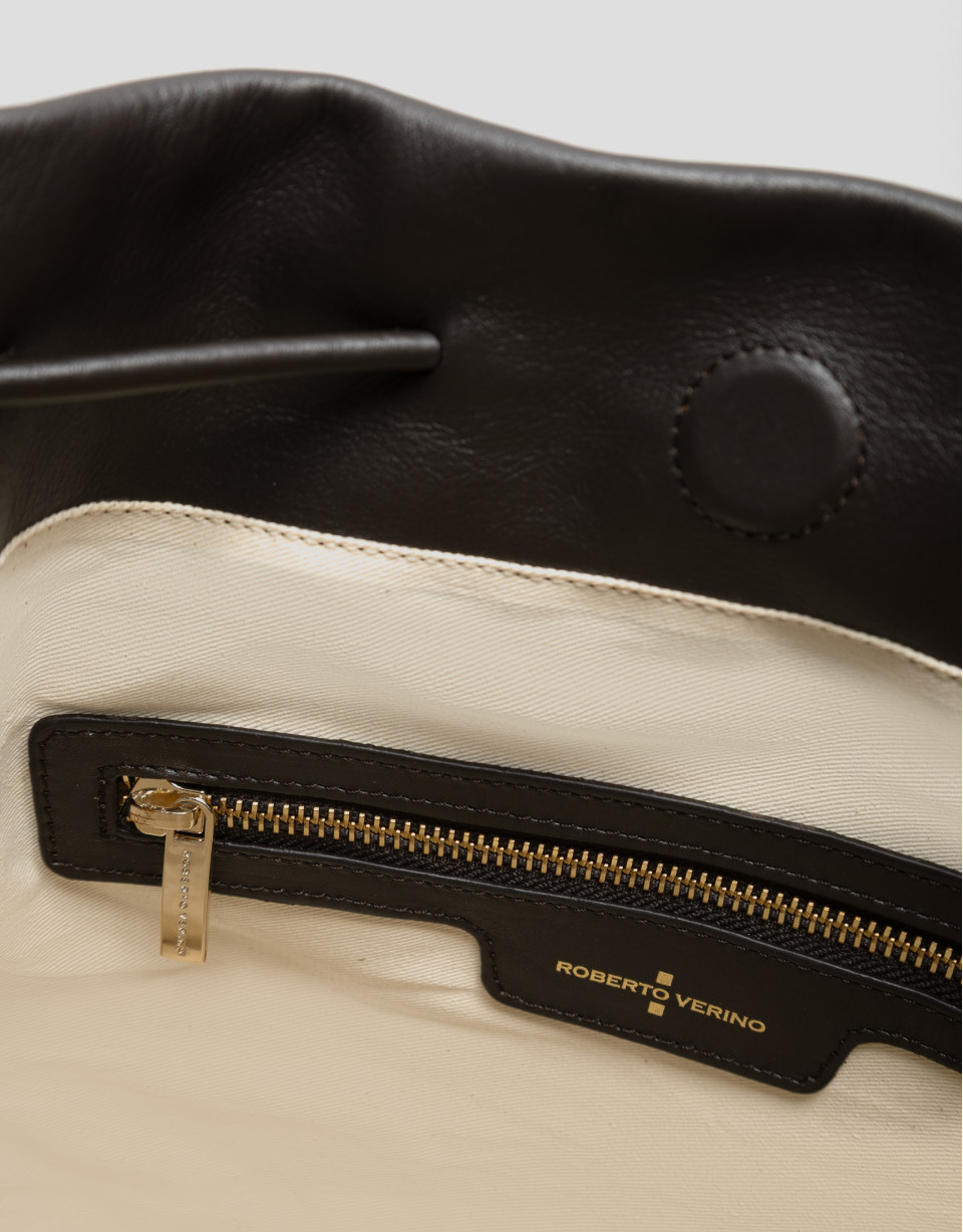 Bolso de hombro Daniela Hobo piel marrón | Roberto Verino
