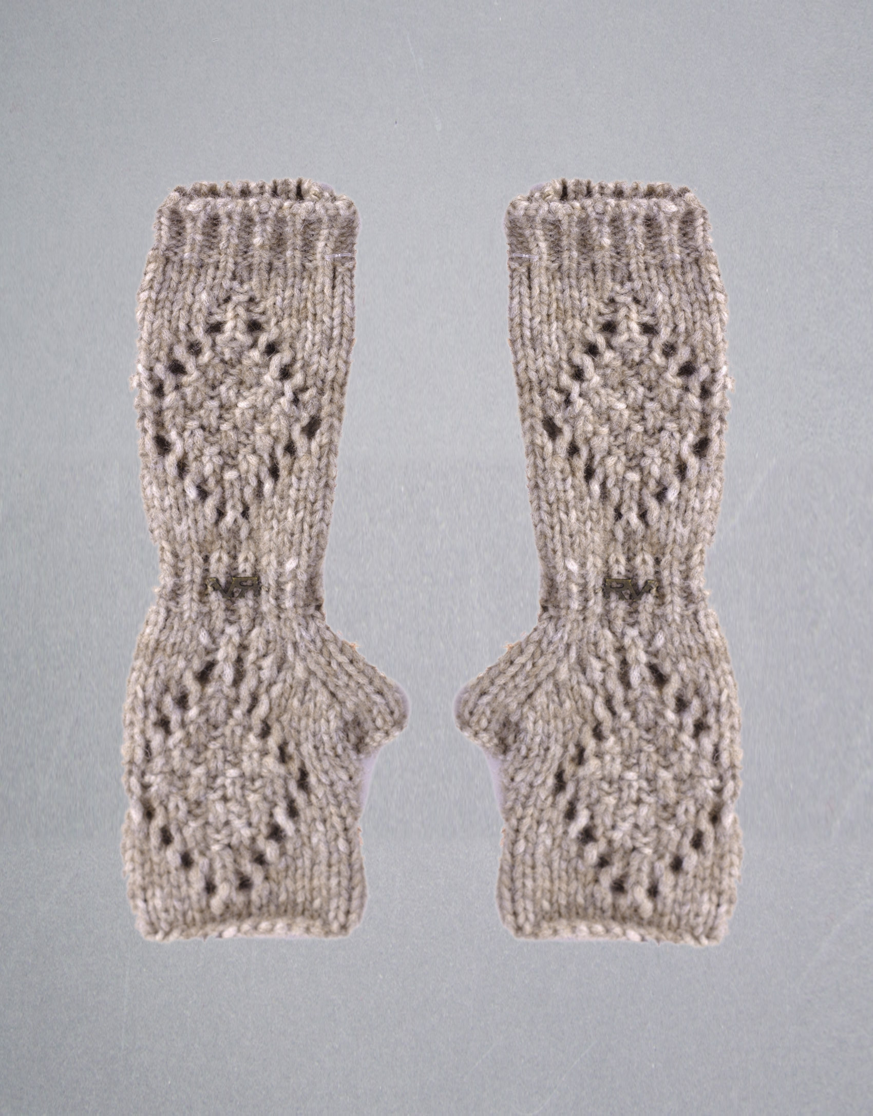 Beige vigoré knit gloves