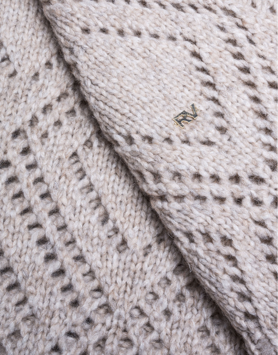 Beige vigoré knit gloves