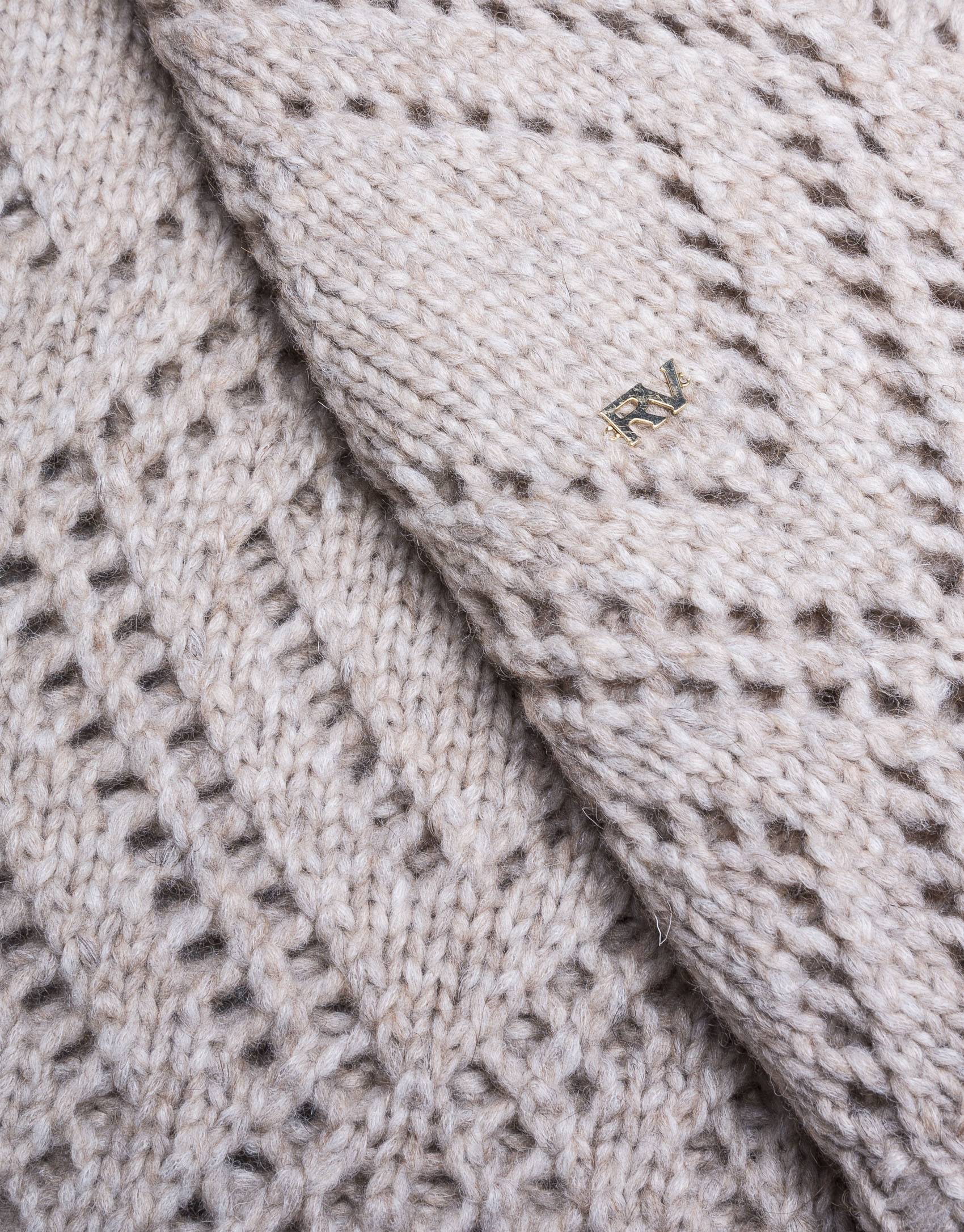 Beige vigoré knit gloves