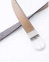 Reversible camel and brown leather belt 