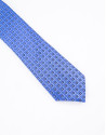 Tie with blue motifs
