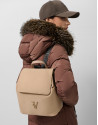 Violeta backpack in beige nylon - Gift Guide | Roberto Verino