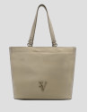 Violeta beige nylon shopper bag - Woman | Roberto Verino