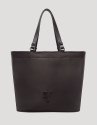 Violet brown nylon shopper bag - Woman - AW2025 | Roberto Verino