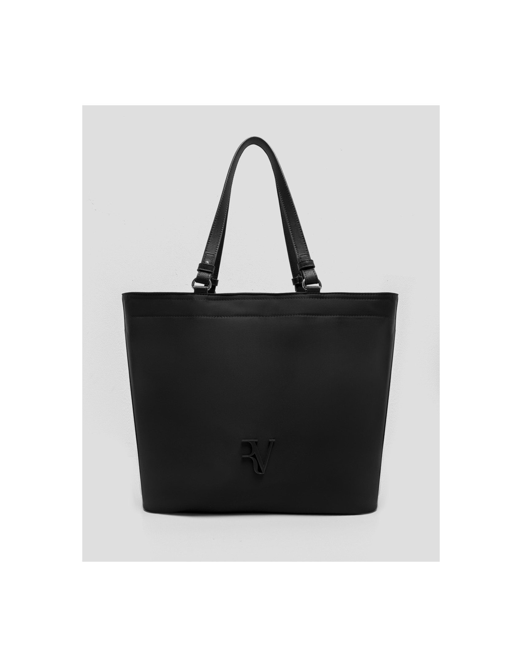 Bolso shopper Violeta nailon negro - Mujer | Roberto Verino