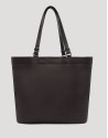 Violet brown nylon shopper bag - Woman - AW2025 | Roberto Verino