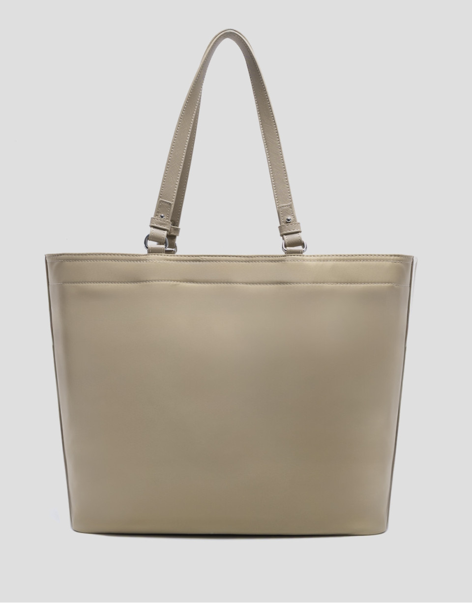 Violeta beige nylon shopper bag - Woman | Roberto Verino