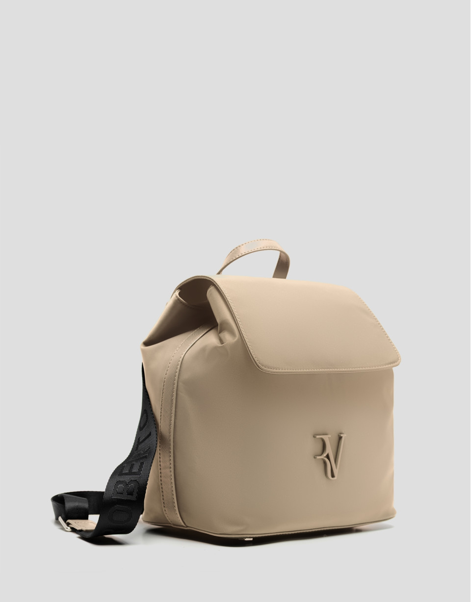 Violeta backpack in beige nylon - Gift Guide | Roberto Verino