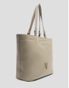 Violeta beige nylon shopper bag - Woman | Roberto Verino