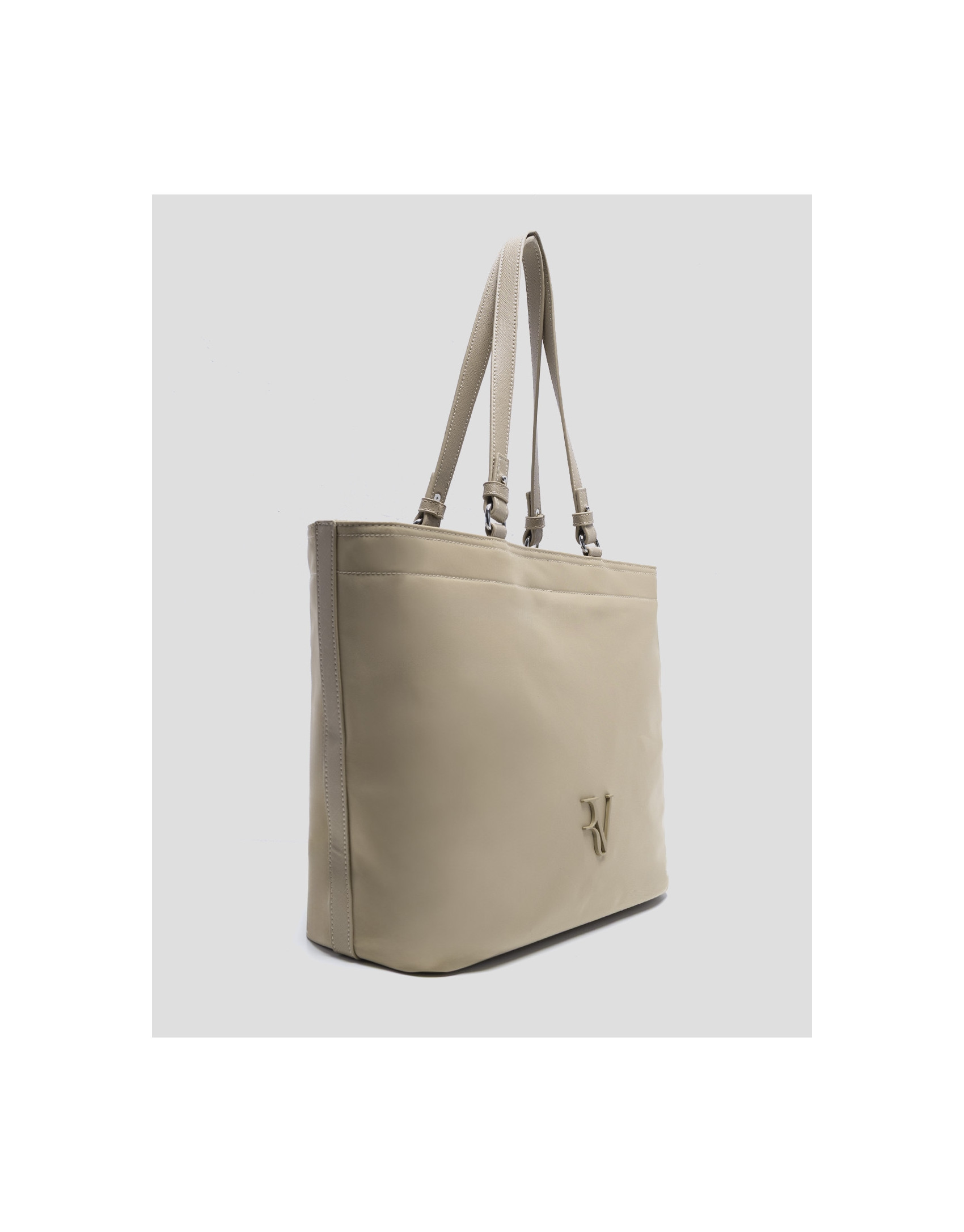 Bolso shopper Violeta nailon beige - Mujer | Roberto Verino