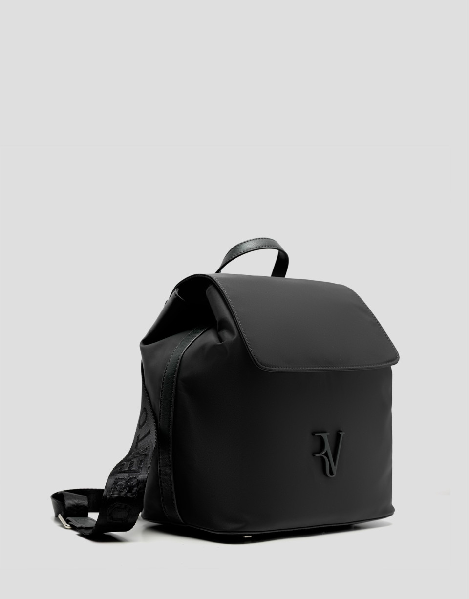 Mochila Violeta nailon negro - Mujer - PV2026 | Roberto Verino
