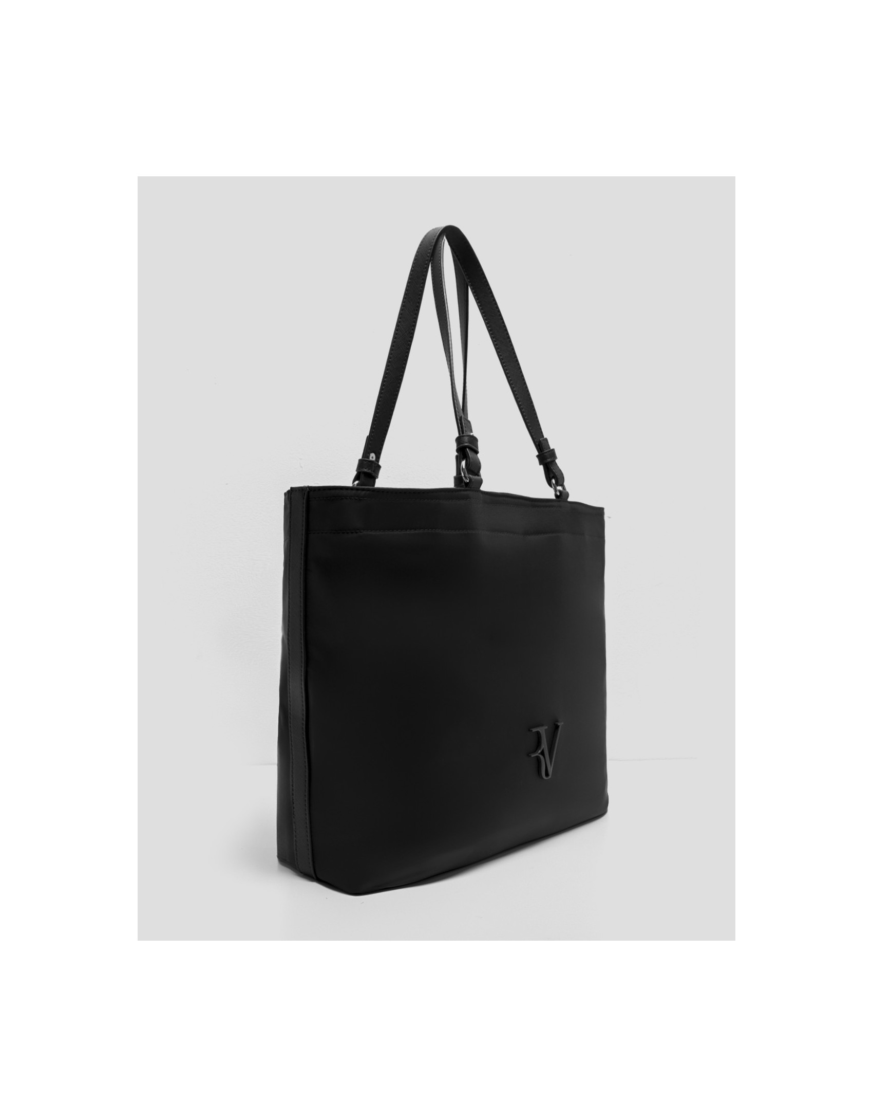 Violeta black nylon shopper bag - Woman | Roberto Verino