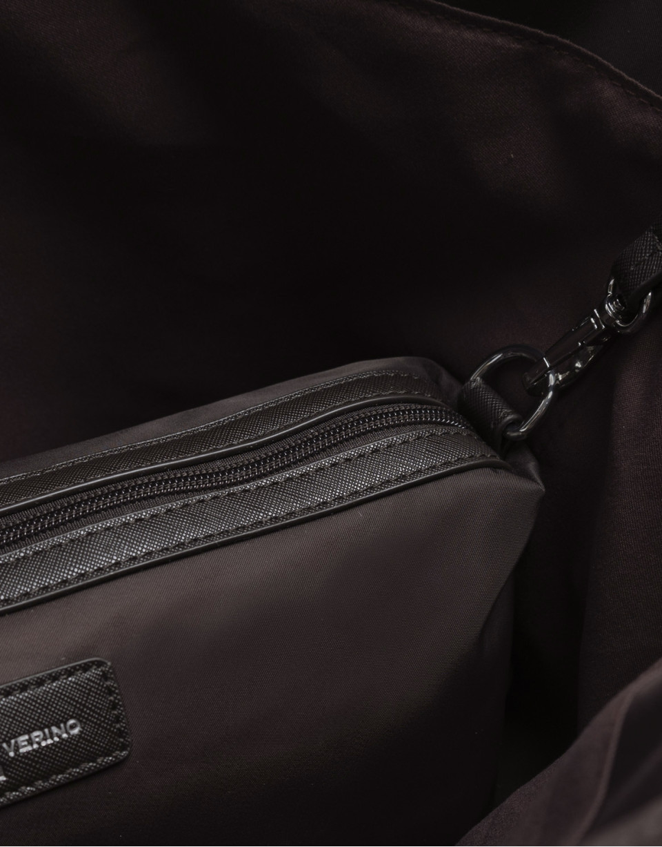 Bolso shopper Violeta nailon marrón - Mujer | Roberto Verino