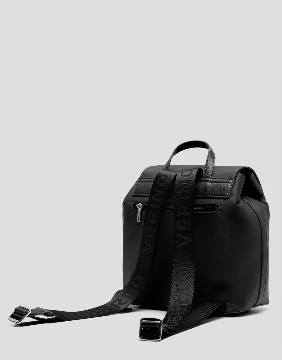 Violeta backpack in black nylon - Woman | Roberto Verino