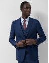 Traje half canvas slim fit cuadro azul perfil... | Roberto Verino