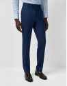 Half canvas slim fit suit in blue check with ... | Roberto Verino