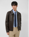 Brown crocodile print jacket - Man - SS2026 | Roberto Verino