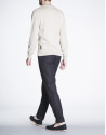 Structured beige knit sweater 