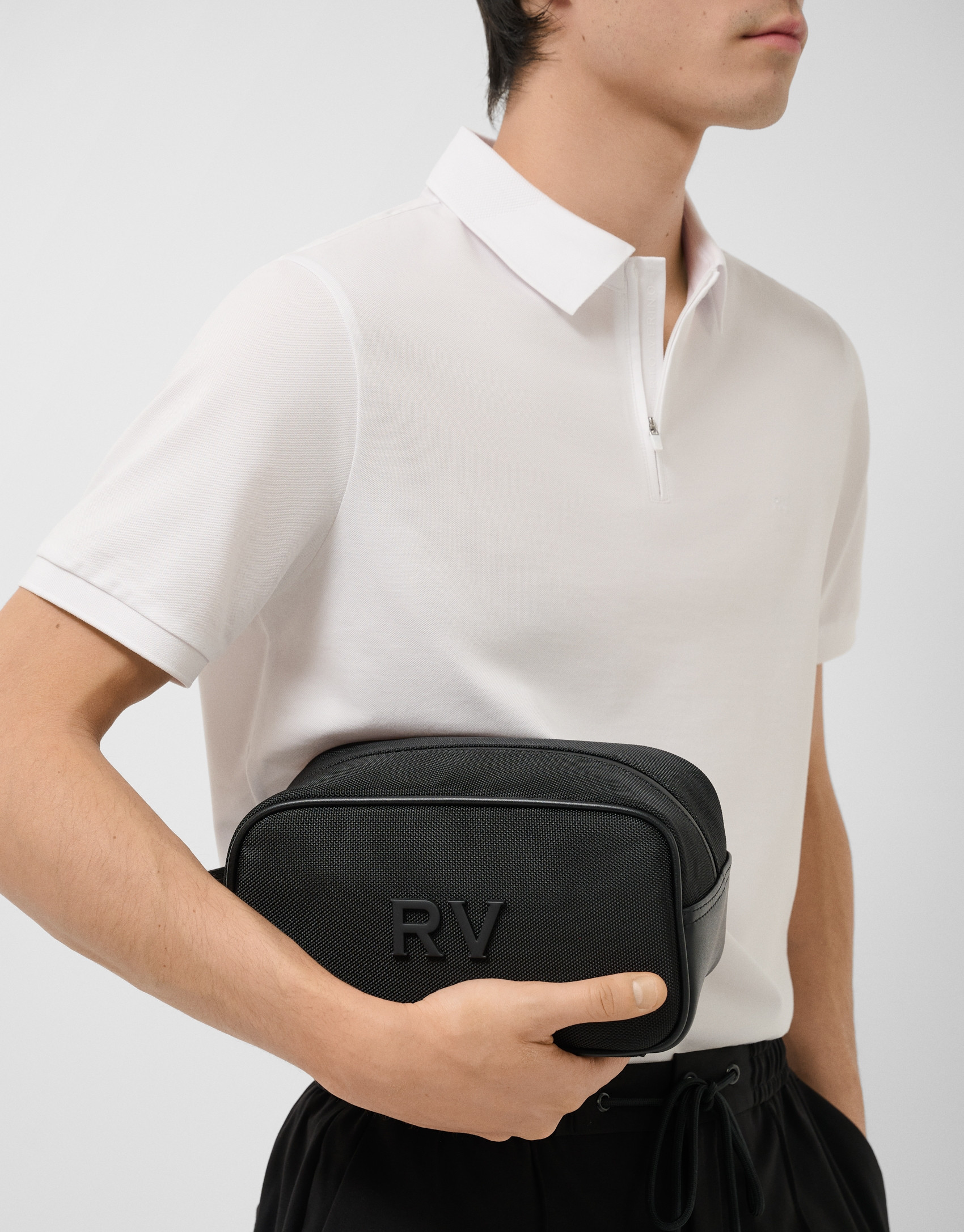Mim men's black nylon toiletries bag - Man | Roberto Verino