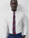 White diamond-patterned cotton dress shirt | Roberto Verino