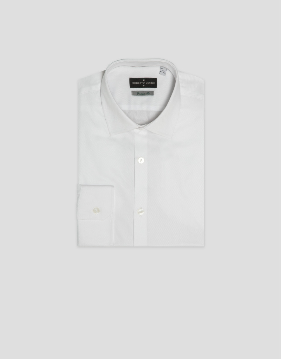 Camisa vestir algodón estructura diamante ... | Roberto Verino