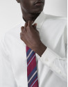 White diamond-patterned cotton dress shirt | Roberto Verino