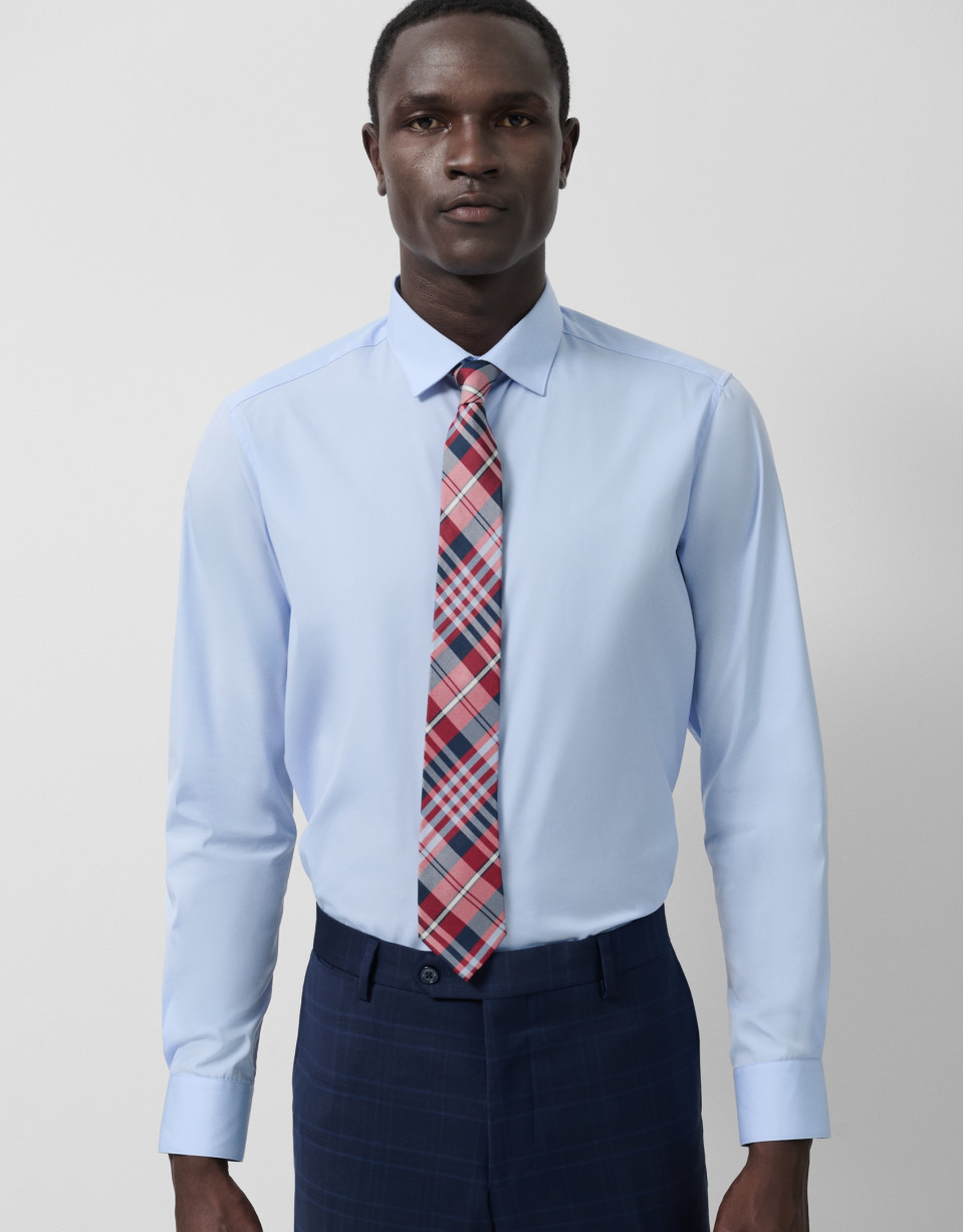 Light blue plain dress shirt - Man - SS2025 | Roberto Verino