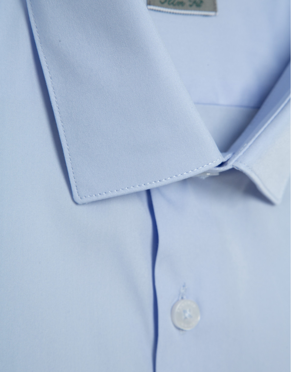 Camisa vestir lisa celeste - Hombre - PV2025 | Roberto Verino