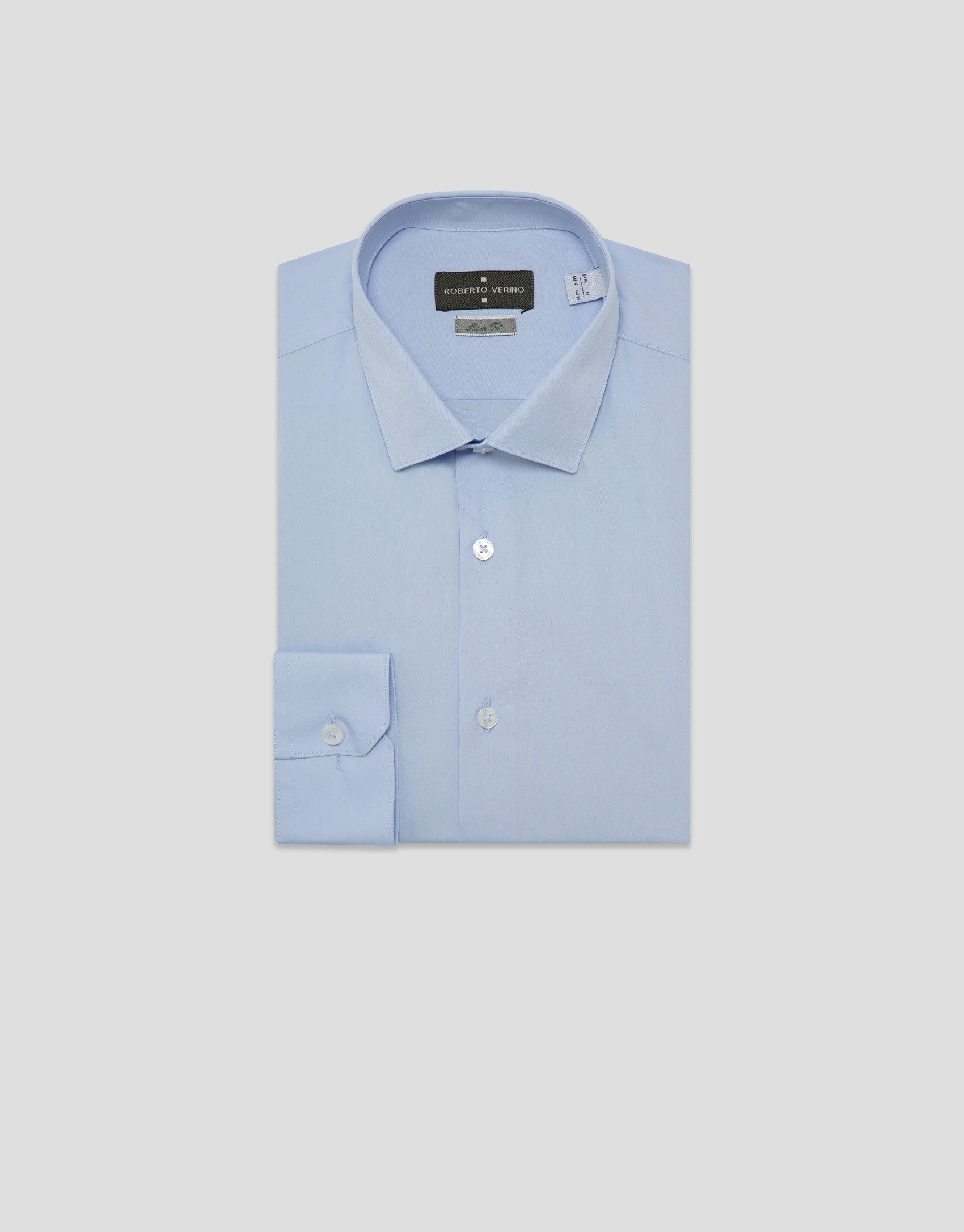 Camisa vestir lisa celeste - Hombre - PV2025 | Roberto Verino