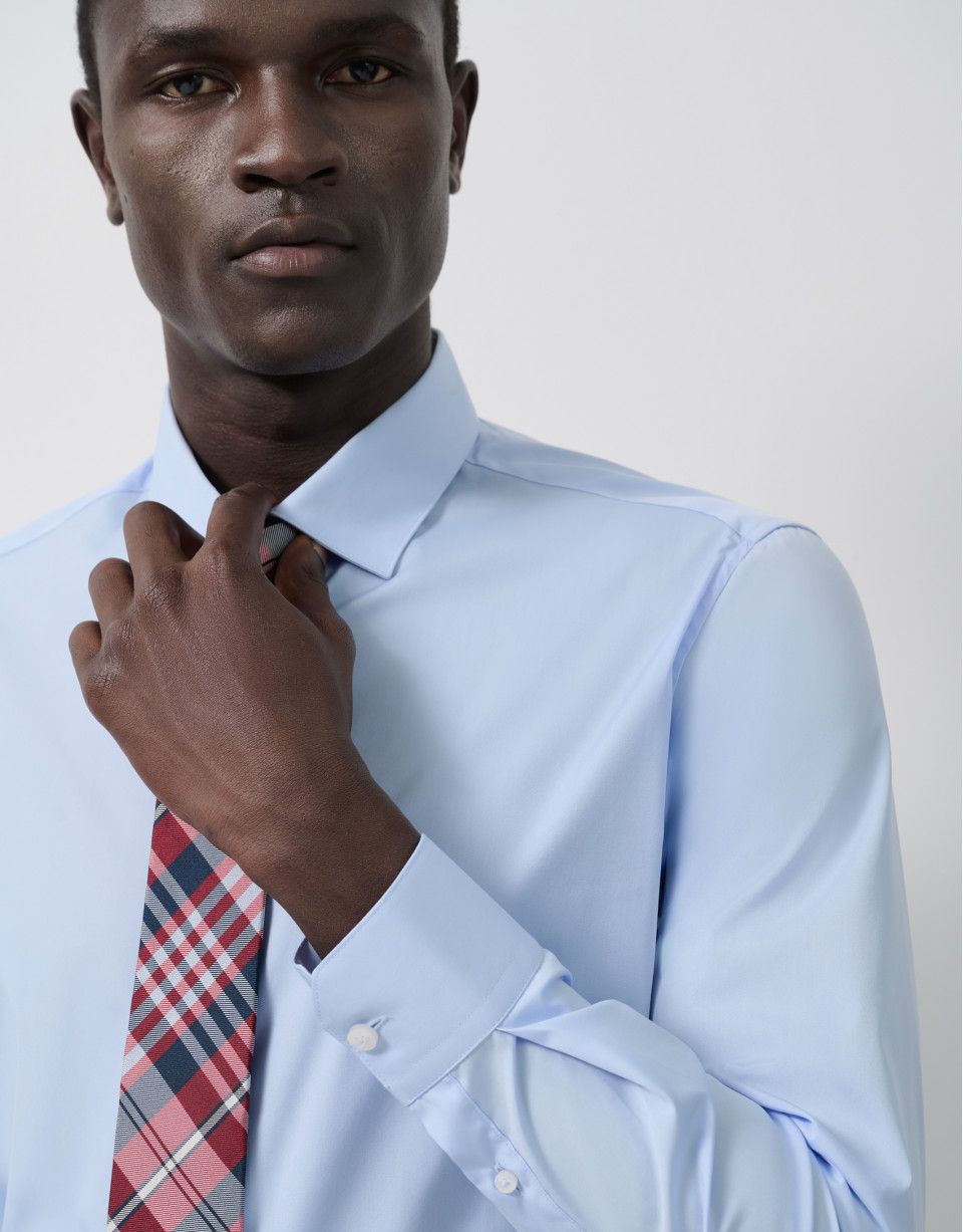 Camisa vestir lisa celeste - Hombre - PV2025 | Roberto Verino