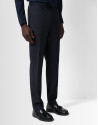 Slim fit half canvas suit in navy blue - Man | Roberto Verino