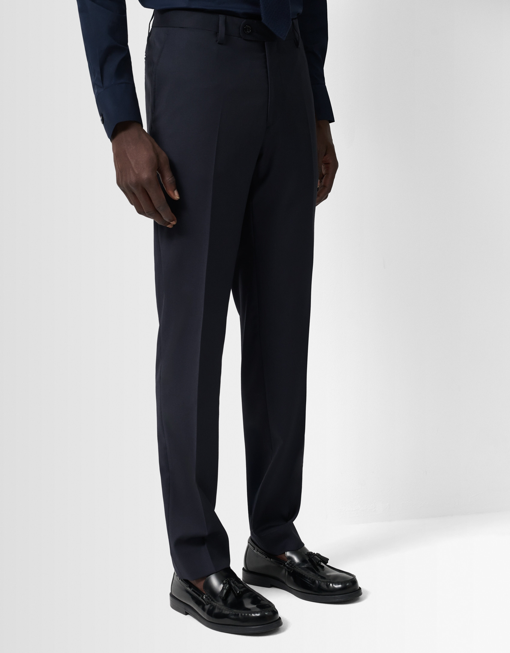 Traje half canvas slim fit liso marino - Hombre | Roberto Verino