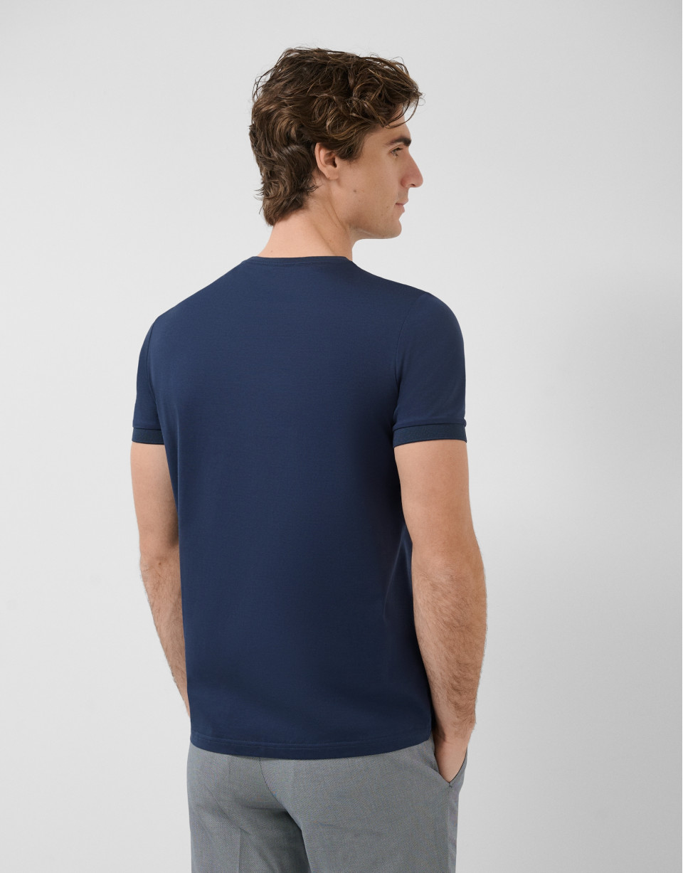 Camiseta mercerizada marino - Hombre - PV2026 | Roberto Verino