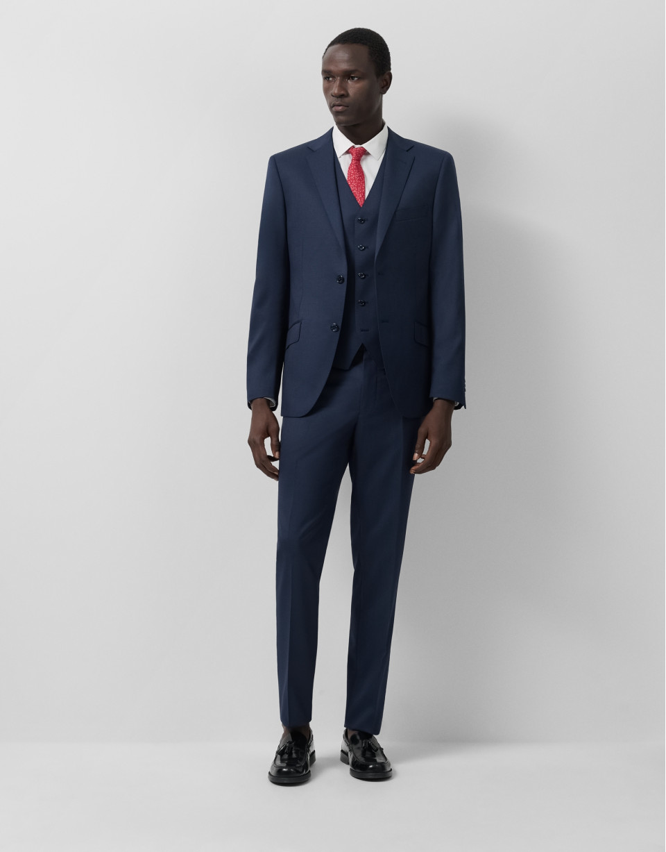 Traje half canvas regular fit azul oscuro | Roberto Verino