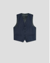 Navy dark blue wool waistcoat - Man - SS2026 | Roberto Verino