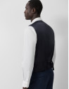 Navy dark blue wool waistcoat - Man - SS2026 | Roberto Verino