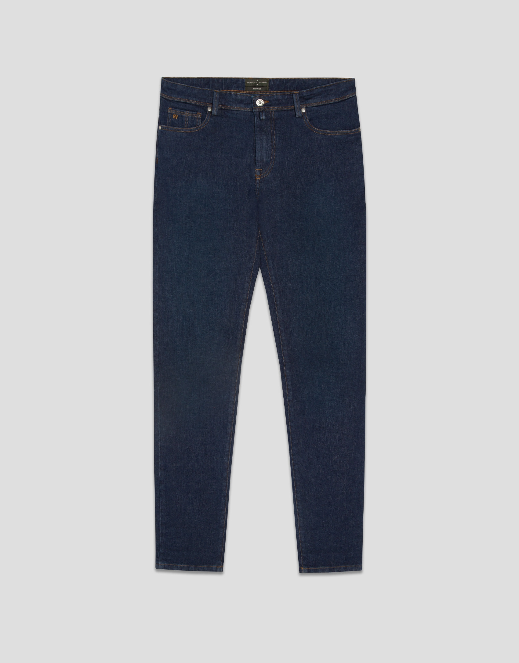 Regular fit dark blue men's denim trousers | Roberto Verino