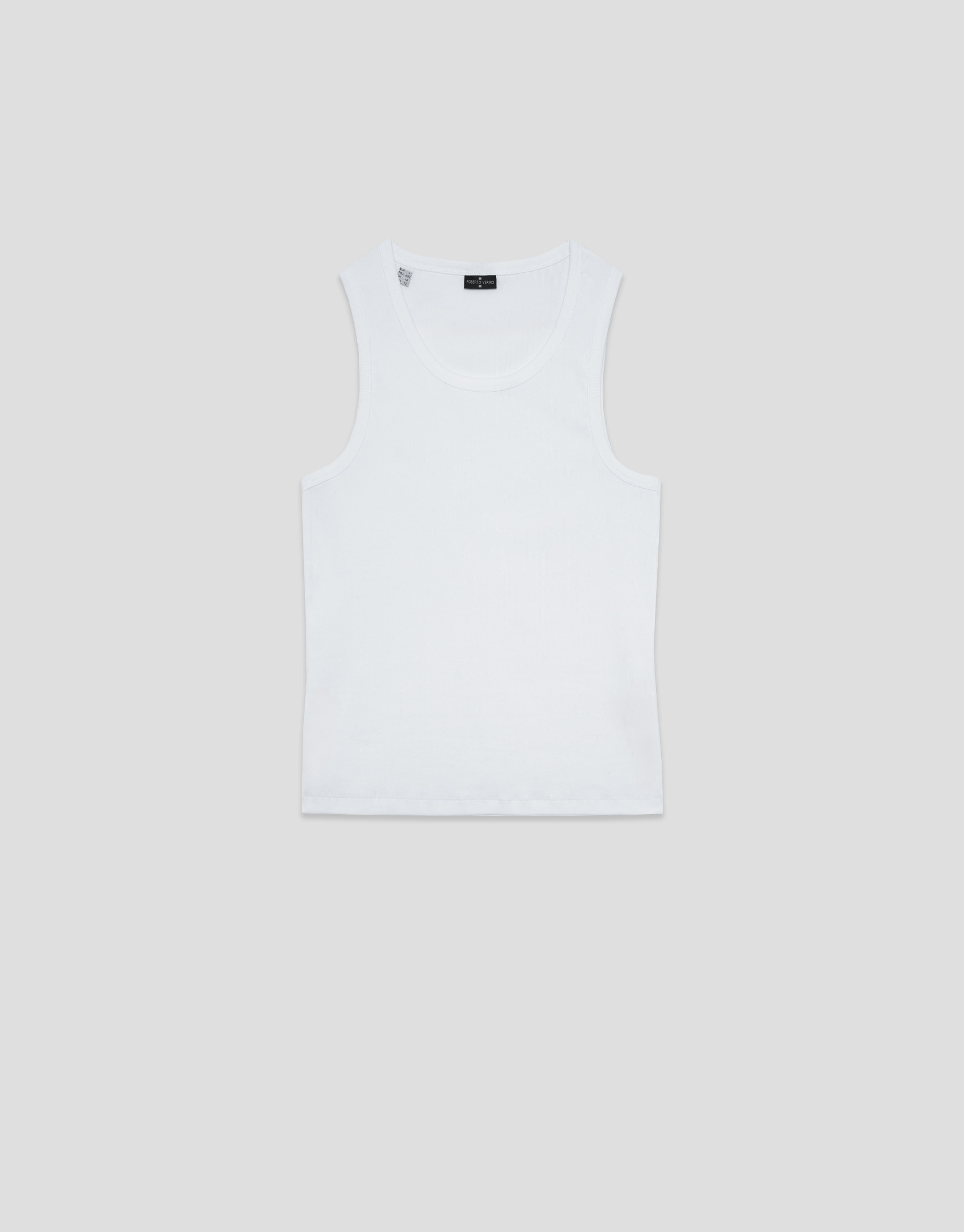 White ribbed waistcoat - Man - SS2026 | Roberto Verino