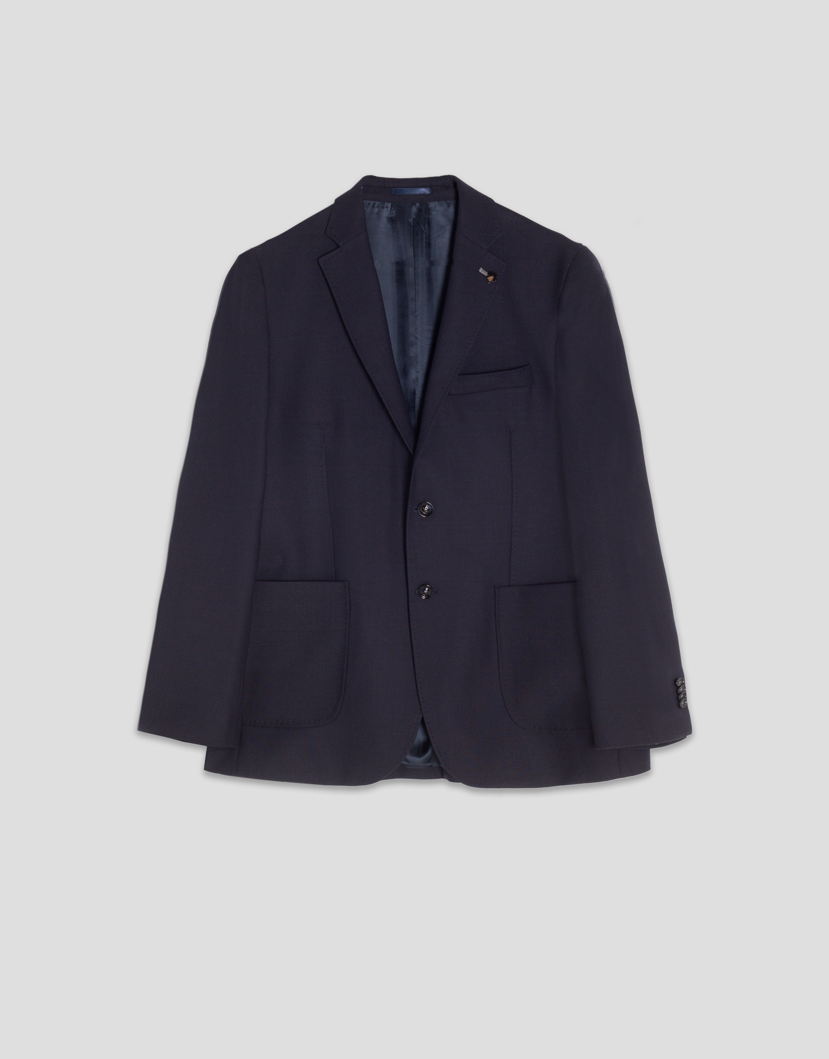 Navy blue structured jacket - Man - SS2025 | Roberto Verino