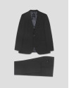 Dark grey fake plain slim fit half canvas suit | Roberto Verino